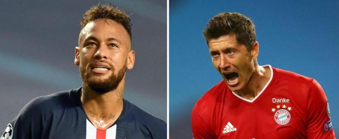 Neymar et Robert Lewandowski