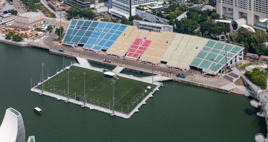 Stade atypique : Floating Stadium de Singapour